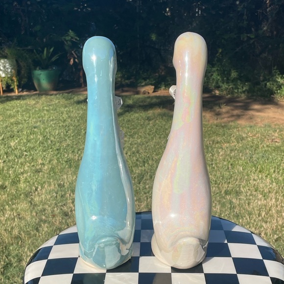 RARE VTG Ceramic Duck Figurines with Bows - Picture 3 of 5